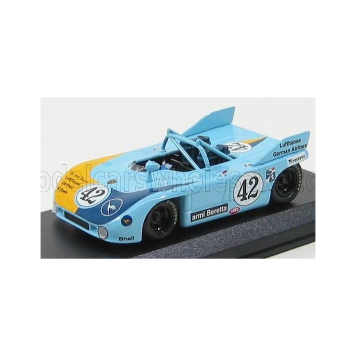 BEST MODEL PORSCHE 908/3 N 42 WATKINS GLEN 1972 JOEST - CASONI - LIGHT BLUE YELLOW 1/43