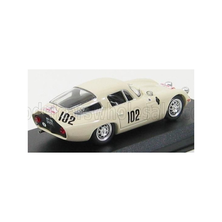 BEST MODEL ALFA ROMEO TZ1 N 102 RALLY TOUR DE CORSE 1964 RICHARD - ROSINSKI - WHITE 1/43