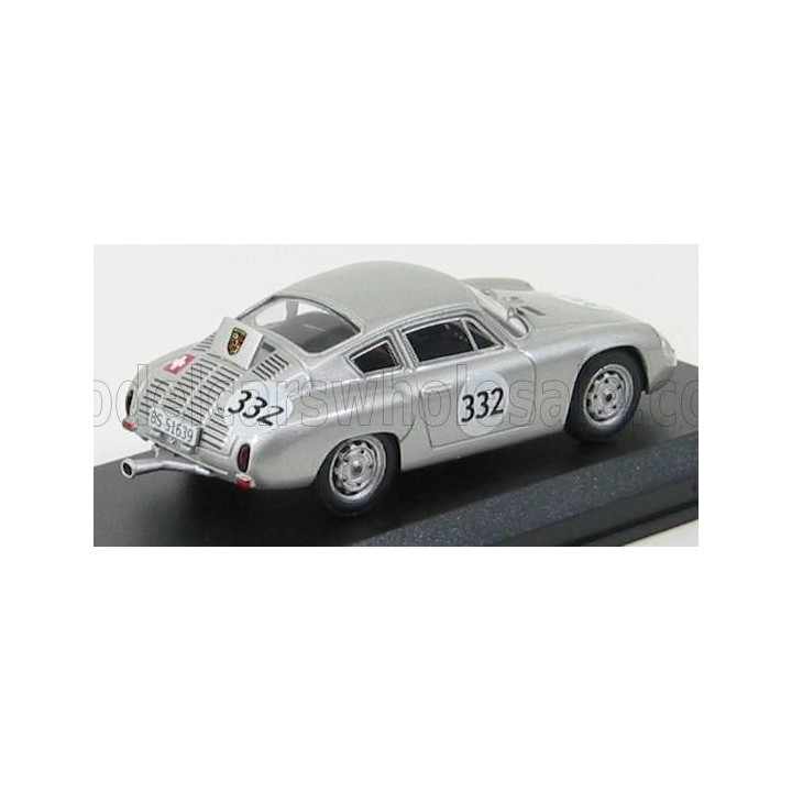 BEST MODEL PORSCHE 1600GS ABARTH N 332 WINNER CAMPIONATO EUROPEO 1962 H.KUHNIS - SILVER 1/43