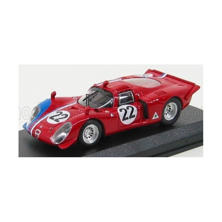 BEST MODEL ALFA ROMEO 33.2 N 22 PARIGI 1968 PILETTE - SLOTEMAKER - RED 1/43