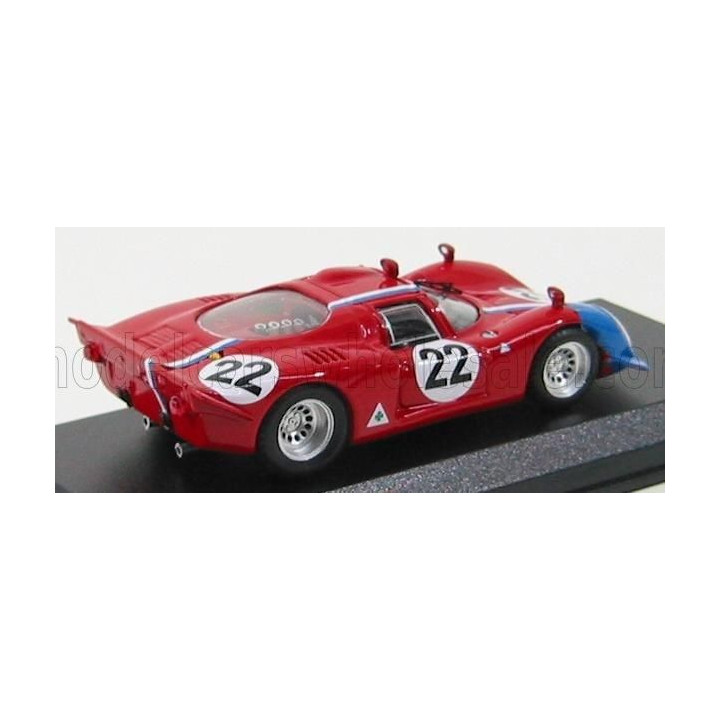 BEST MODEL ALFA ROMEO 33.2 N 22 PARIGI 1968 PILETTE - SLOTEMAKER - RED 1/43