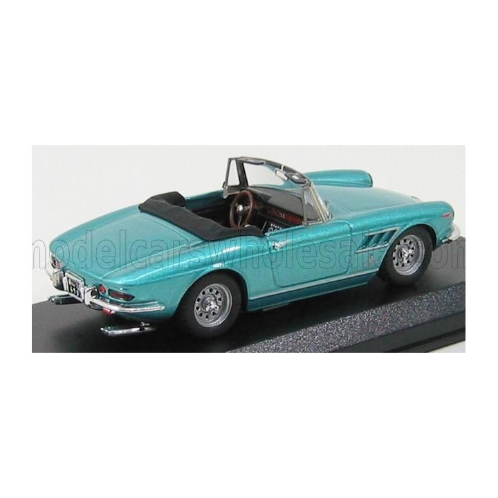 BEST MODEL FERRARI 330GT SPIDER 1966 - LIGHT BLUE GREEN MET 1/43