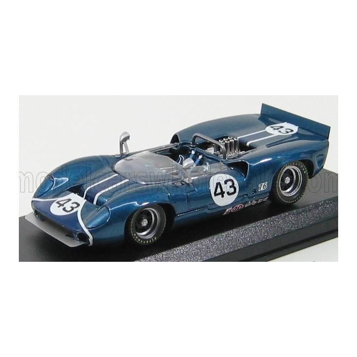 BEST MODEL LOLA T70 SPIDER N 43 RIVERSIDE 1966 J.STEWART - BLUE MET 1/43