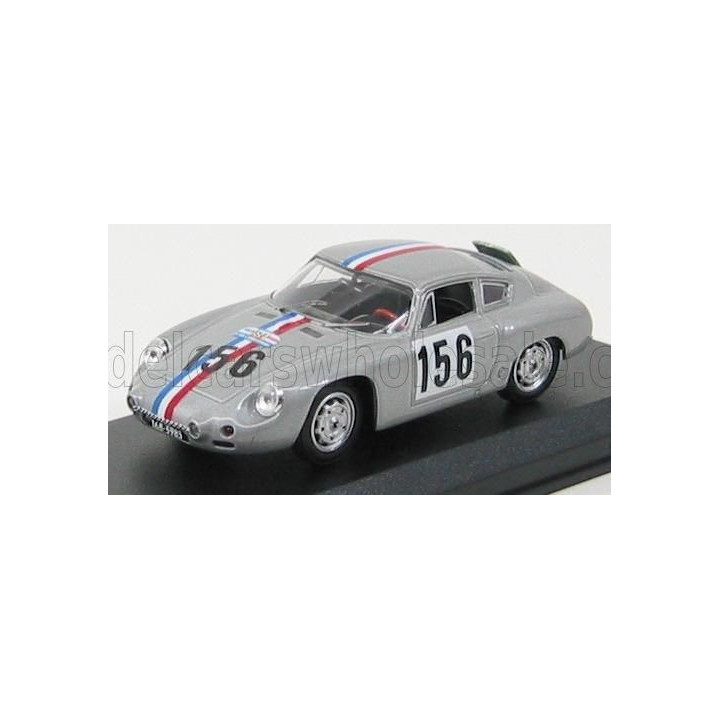 BEST MODEL PORSCHE 1600GS ABARTH N 156 TOUR DE FRANCE 1961 R.BOUCHET - SILVER 1/43