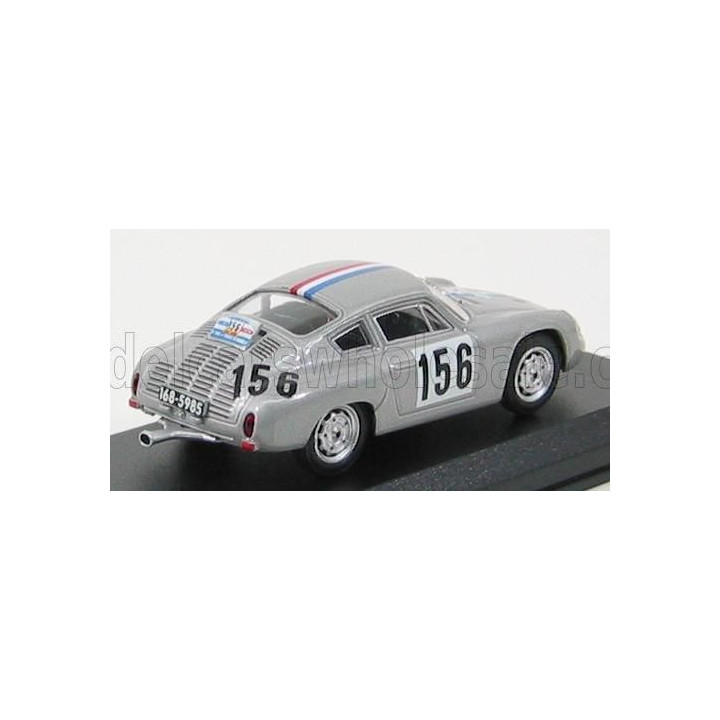 BEST MODEL PORSCHE 1600GS ABARTH N 156 TOUR DE FRANCE 1961 R.BOUCHET - SILVER 1/43