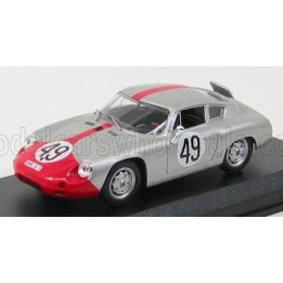 BEST MODEL PORSCHE 1600GS ABARTH N 49 SEBRING 1962 STRLE - HAHNL - SILVER RED 1/43