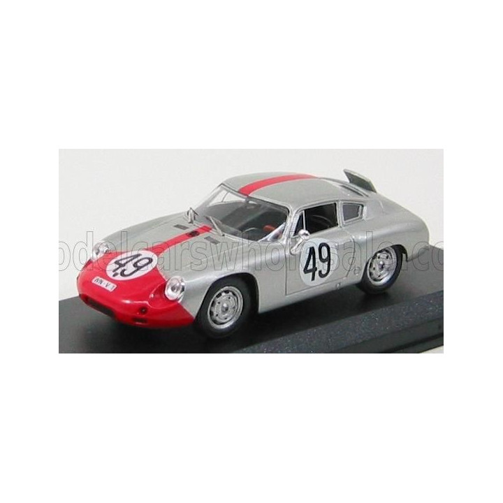 BEST MODEL PORSCHE 1600GS ABARTH N 49 SEBRING 1962 STRLE - HAHNL - SILVER RED 1/43