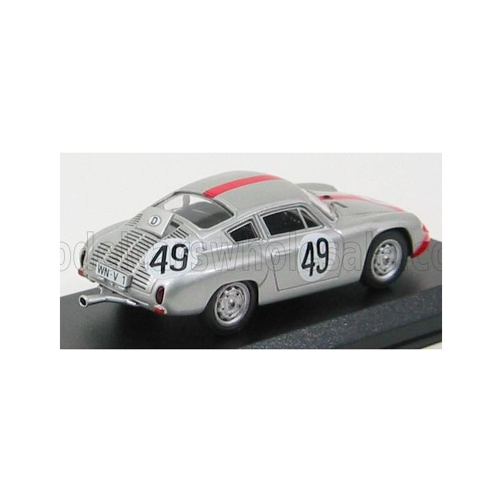 BEST MODEL PORSCHE 1600GS ABARTH N 49 SEBRING 1962 STRLE - HAHNL - SILVER RED 1/43
