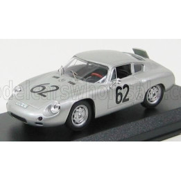 BEST MODEL PORSCHE 1600GS ABARTH N 62 TARGA FLORIO 1963 KOCH - VON SCHROTER - SILVER 1/43