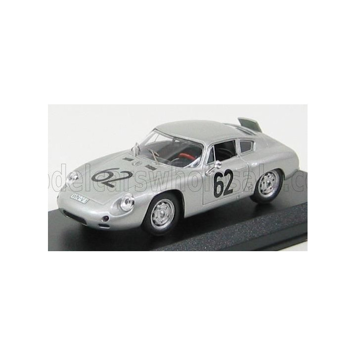 BEST MODEL PORSCHE 1600GS ABARTH N 62 TARGA FLORIO 1963 KOCH - VON SCHROTER - SILVER 1/43