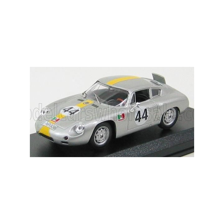 BEST MODEL PORSCHE 1600GS ABARTH N 44 TARGA FLORIO 1962 CONTE - PUCCI - BARTH - SILVER YELLOW 1/43