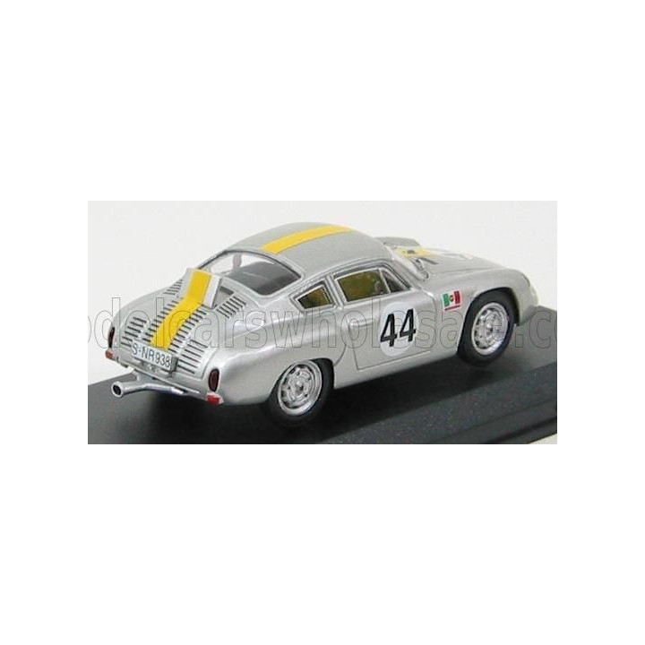 BEST MODEL PORSCHE 1600GS ABARTH N 44 TARGA FLORIO 1962 CONTE - PUCCI - BARTH - SILVER YELLOW 1/43