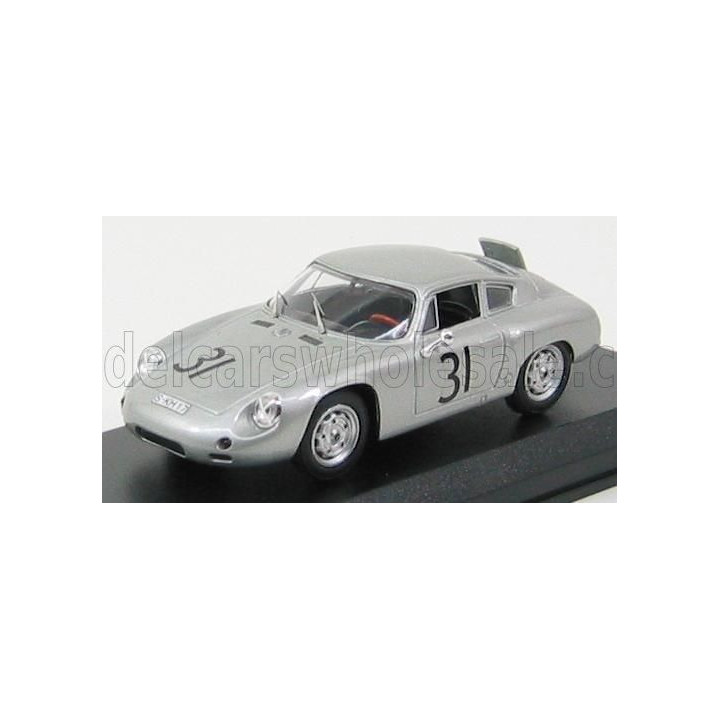BEST MODEL PORSCHE 1600GS ABARTH N 31 NURBURGRING 1960 GREGER - LINGE - SILVER 1/43