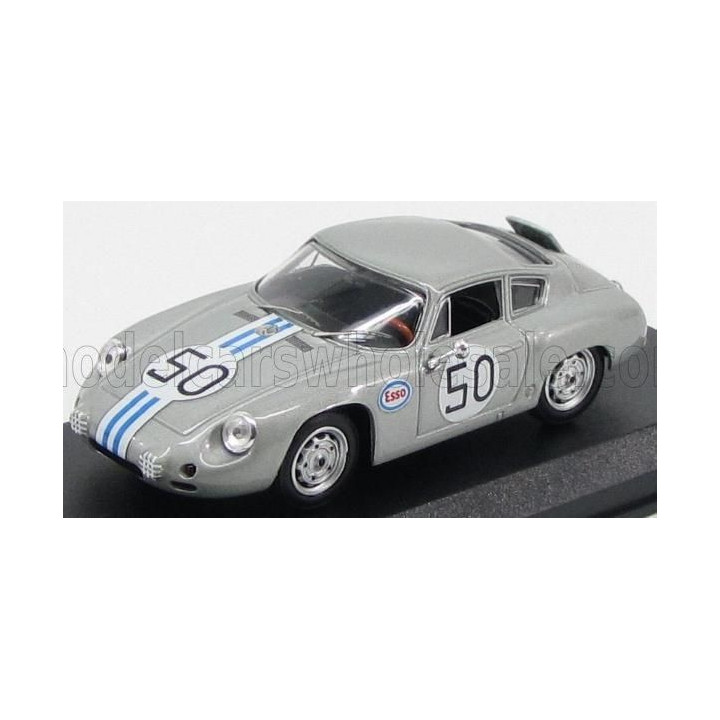 BEST MODEL PORSCHE 1600GS CARRERA ABARTH N 50 AUDUSTA GT RACE 1964 C.CASSEL - SILVER 1/43