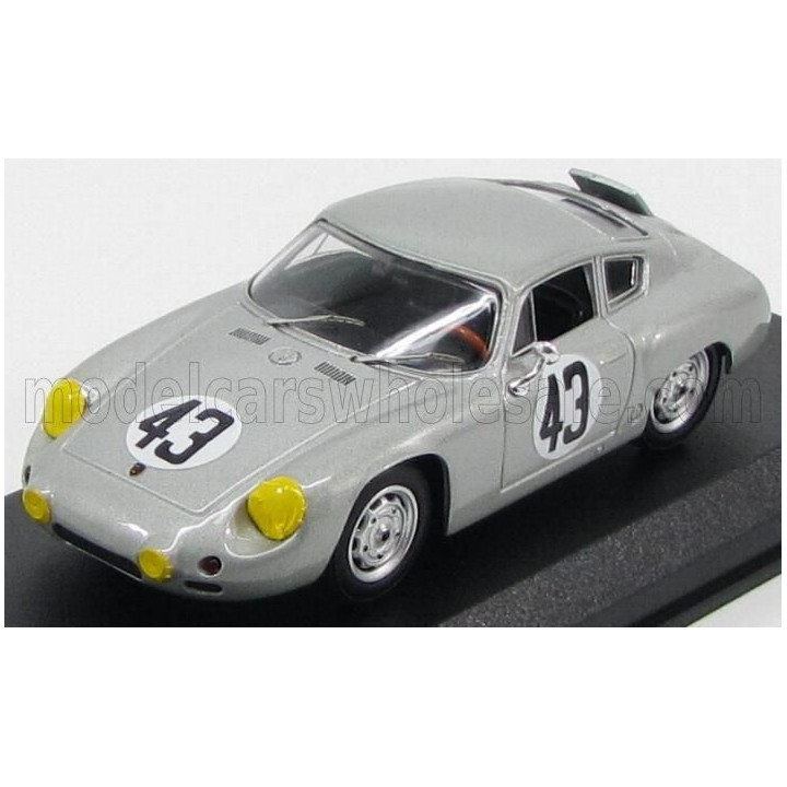 BEST MODEL PORSCHE 1600GS ABARTH N 43 SEBRING 1963 E.BARTH - SILVER 1/43