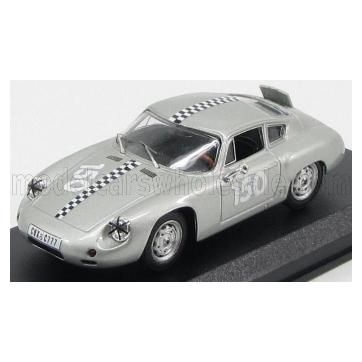 BEST MODEL PORSCHE 1600GS ABARTH COUPE N 150 HOCKENHEIM 1961 F.HAHNL - SILVER 1/43