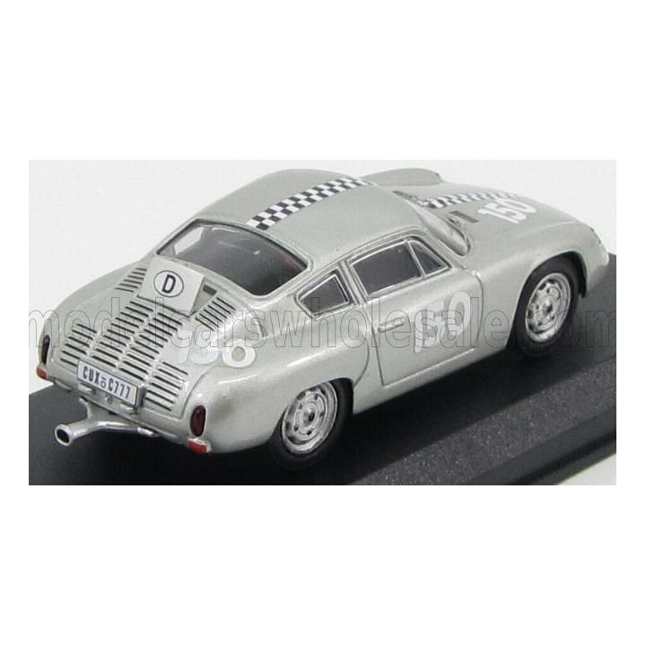 BEST MODEL PORSCHE 1600GS ABARTH COUPE N 150 HOCKENHEIM 1961 F.HAHNL - SILVER 1/43