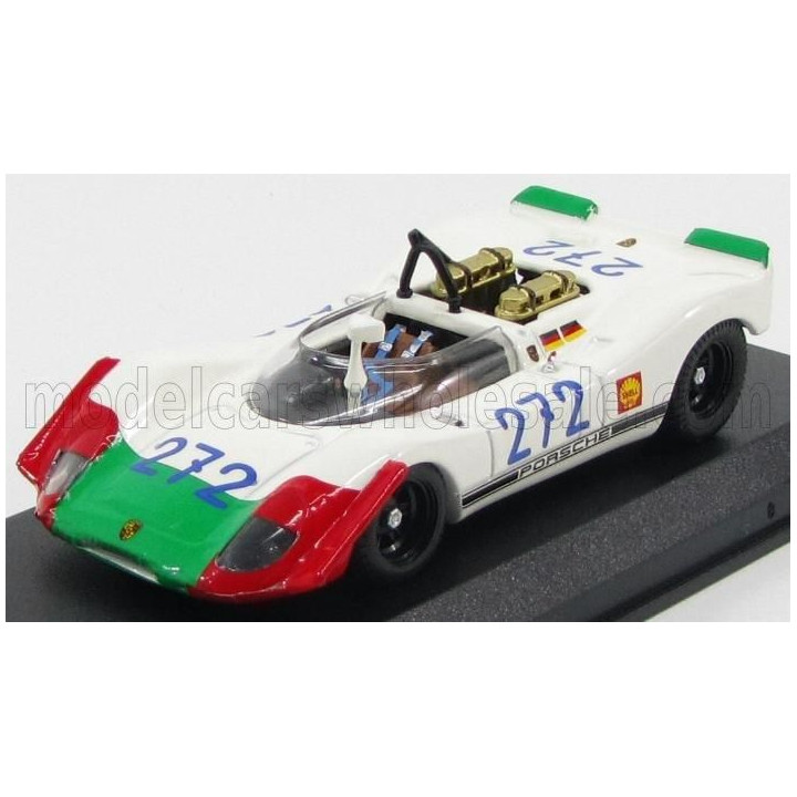 BEST MODEL PORSCHE 908/2 N 272 TARGA FLORIO 1969 KAUHSEN - VAN WENDT - WHITE RED GREEN 1/43