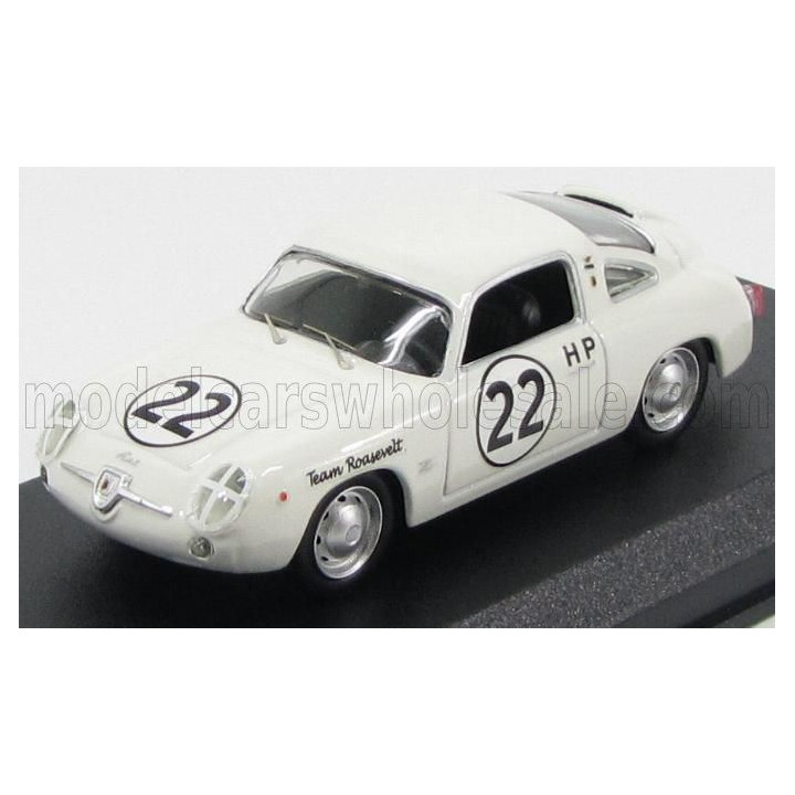 BEST MODEL FIAT ABARTH 750 ZAGATO COUPE N 22 SEBRING 1960 RICHARDS - CALLANAN - WHITE 1/43