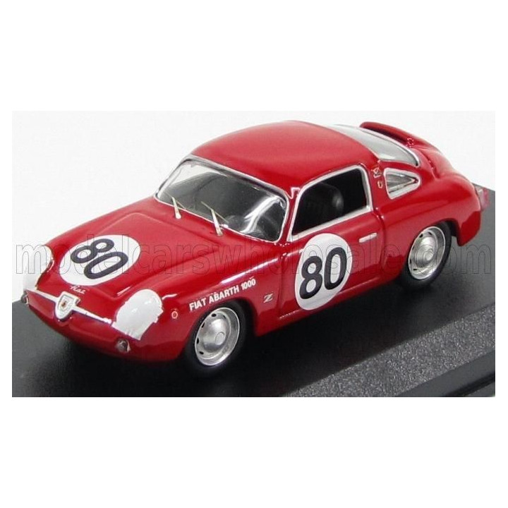 BEST MODEL FIAT ABARTH 1000 COUPE ZAGATO N 80 WINNER SEBRING 1961 GLERTZ - LIESS - RED 1/43