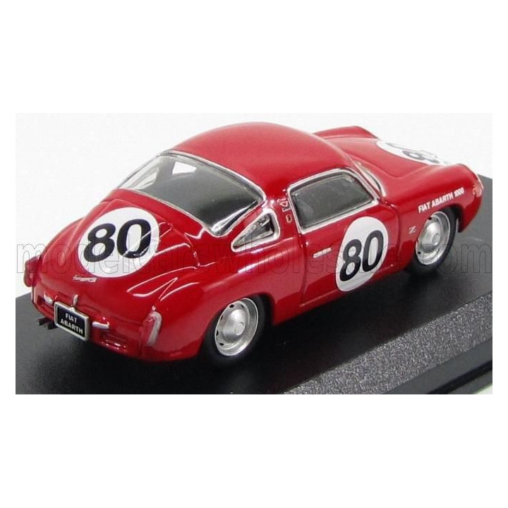 BEST MODEL FIAT ABARTH 1000 COUPE ZAGATO N 80 WINNER SEBRING 1961 GLERTZ - LIESS - RED 1/43