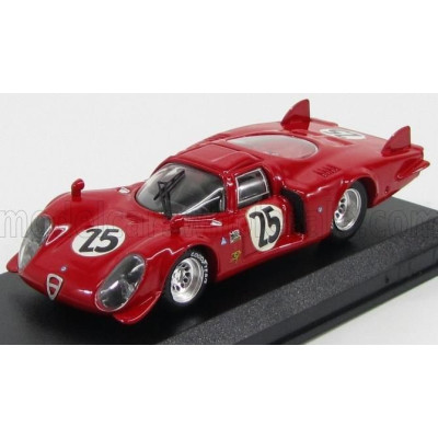 BEST MODEL ALFA ROMEO 33.2 LM N 25 DAYTONA 1969 DIBOS - CHAPPUIS - CALABATTISTI - RED 1/43