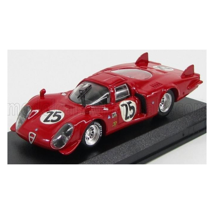 BEST MODEL ALFA ROMEO 33.2 LM N 25 DAYTONA 1969 DIBOS - CHAPPUIS - CALABATTISTI - RED 1/43