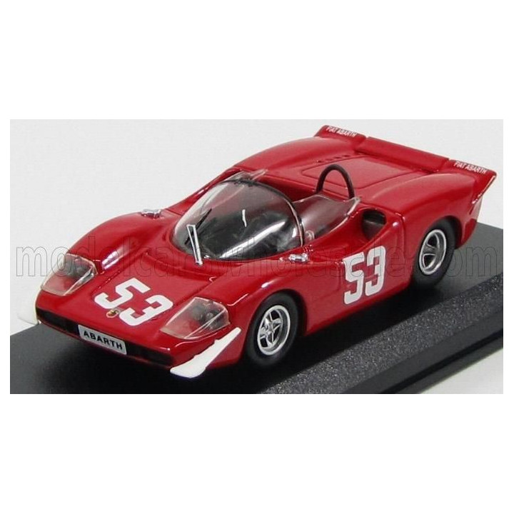 BEST MODEL FIAT ABARTH 2000 N 53 WINNER IMOLA 1969 ORTNER - V.LENNEP - RED 1/43
