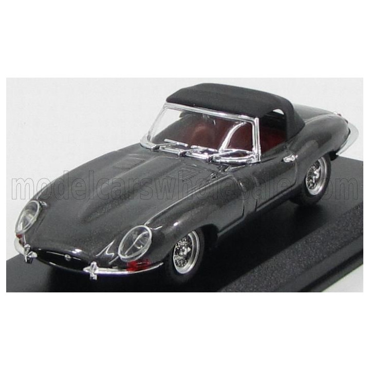 BEST MODEL JAGUAR E-TYPE SPIDER CLOSED 1962 - OPALESCENT GUN METAL GREY 1/43