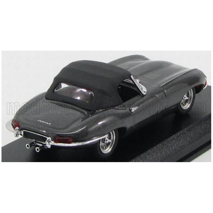 BEST MODEL JAGUAR E-TYPE SPIDER CLOSED 1962 - OPALESCENT GUN METAL GREY 1/43