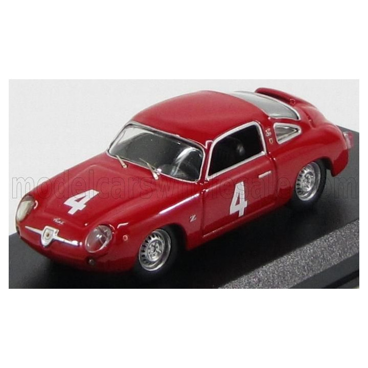 BEST MODEL FIAT ABARTH 750 N 4 WINNER GP MONZA 1963 G.CAPRA - RED 1/43