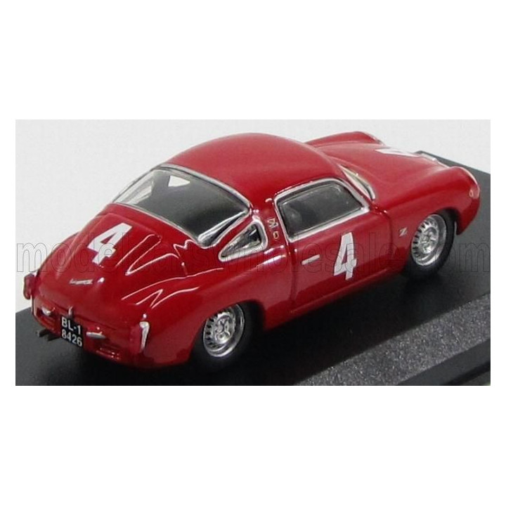 BEST MODEL FIAT ABARTH 750 N 4 WINNER GP MONZA 1963 G.CAPRA - RED 1/43
