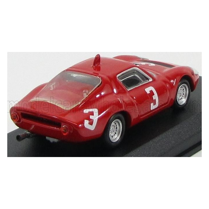BEST MODEL ABARTH OT1300 COUPE N 3 WINNER HOCKENHEIM 1967 T.HEZEMANS - RED 1/43