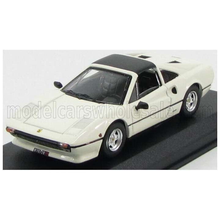 BEST MODEL FERRARI 308 GTS BLACK ROOF 1978 - WHITE 1/43