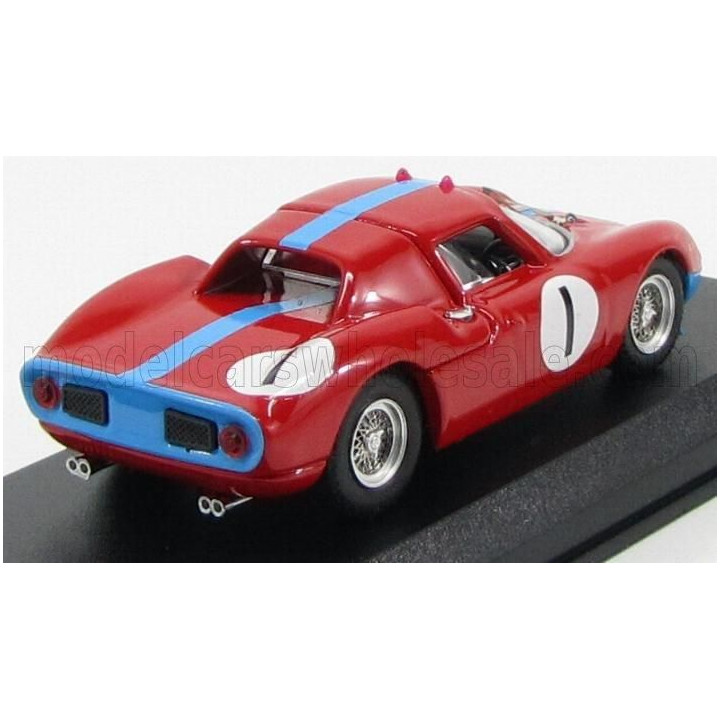 BEST MODEL FERRARI 250LM COUPE N 1 KYALAMI 1964 PIPER - MAGGS - RED LIGHT BLUE 1/43
