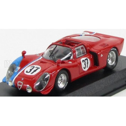 BEST MODEL ALFA ROMEO 33.2 N 37 TEST 24h LE MANS 1968 GOSSELIN - TROSCH - RED BLUE 1/43