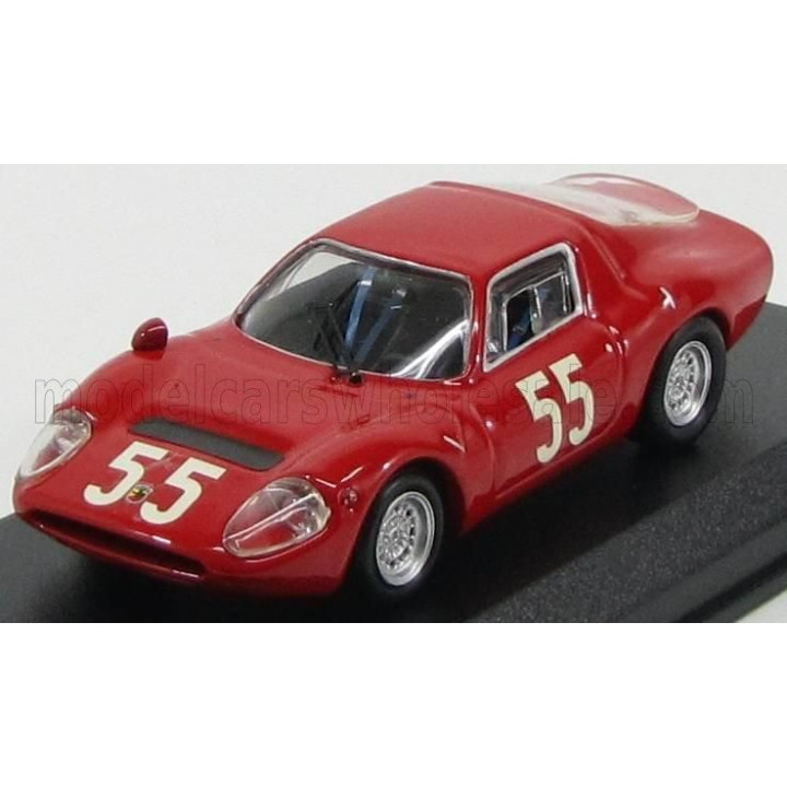 BEST MODEL FIAT ABARTH OT1300 COUPE N 55 MONZA 1966 BAGHETTI - CELLA - FISCHHABER - FURTMAYR - RED 1/43