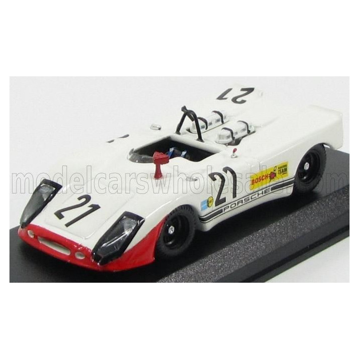 BEST MODEL PORSCHE 908/2 FLUNDER SPIDER N 21 HOCKENHEIM 1970 NIKI LAUDA - WHITE RED 1/43