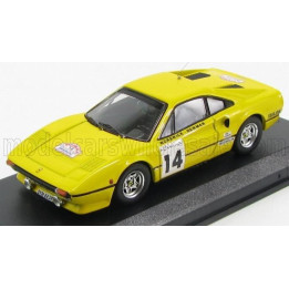 BEST MODEL FERRARI 308 GTB COUPE N 14 TOUR DE FRANCE 1985 WORSWICK - NEWMAN - YELLOW 1/43