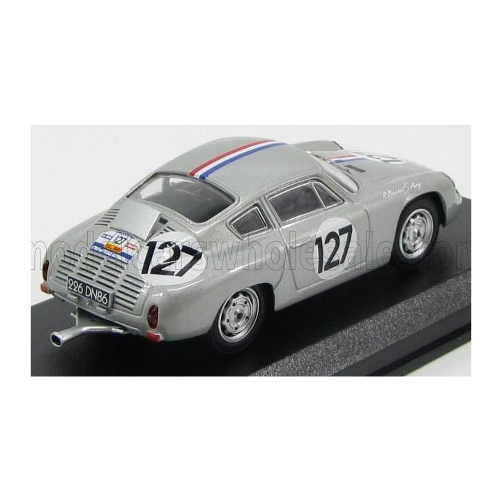 BEST MODEL PORSCHE ABARTH COUPE N 127 TOUR DE FRANCE 1961 BOUCHET - AURY - SILVER 1/43