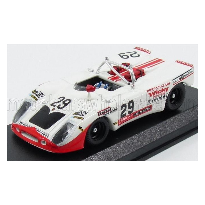 BEST MODEL PORSCHE 908/2 FLUNDER TEAM WICKY RACING N 29 24h LE MANS 1971 A.WICKY - M.C.OLIVAR - WHITE RED 1/43