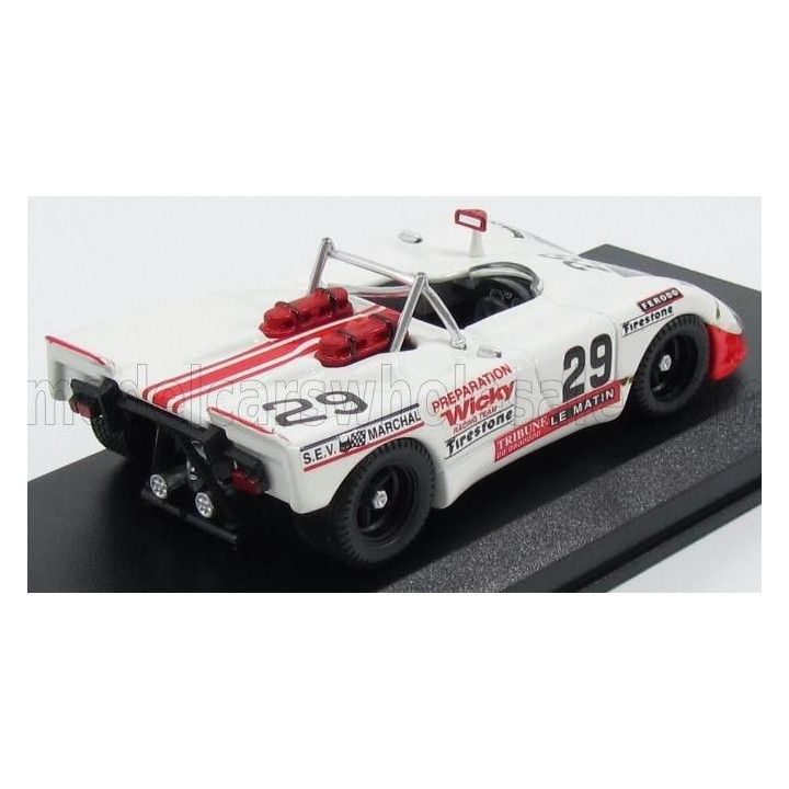 BEST MODEL PORSCHE 908/2 FLUNDER TEAM WICKY RACING N 29 24h LE MANS 1971 A.WICKY - M.C.OLIVAR - WHITE RED 1/43