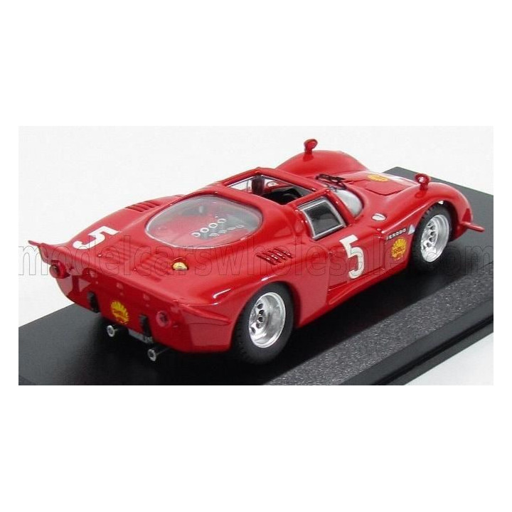 BEST MODEL ALFA ROMEO 33.2 SPIDER N 5 WINNER MONTLHERY 1969 LARROUSSE - VERRIER - RED 1/43