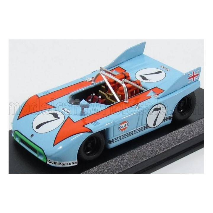 BEST MODEL PORSCHE 908/3 SPIDER N 7 TARGA FLORIO 1971 J.SIFFERT - B.REDMAN - LIGHT BLUE 1/43