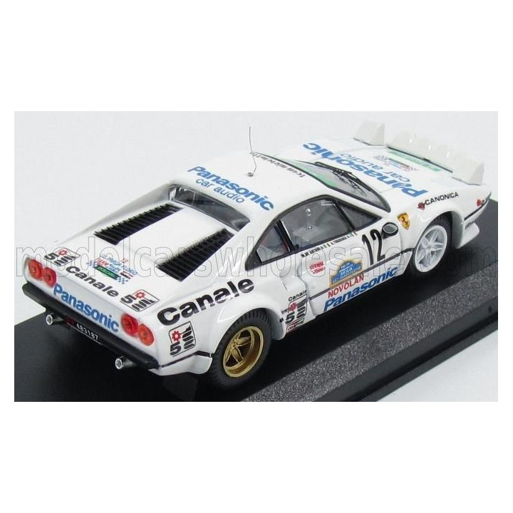 BEST MODEL FERRARI 308 GTB COUPE (night version) N 12 WINNER TARGA FLORIO 1982 TOGNANA - DE ANTONI - WHITE 1/43
