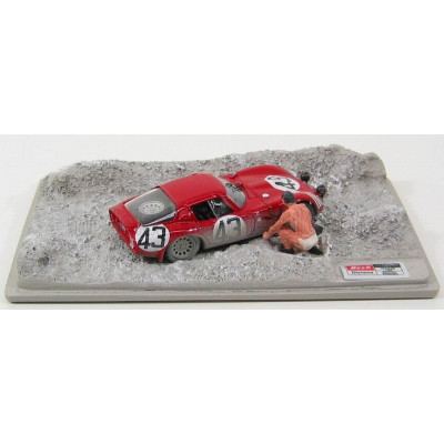 BEST MODEL ALFA ROMEO TZ2 N 43 24h LE MANS 1965 (WITH FIGURE) ZECCOLI - ROSINSKI - RED 1/43