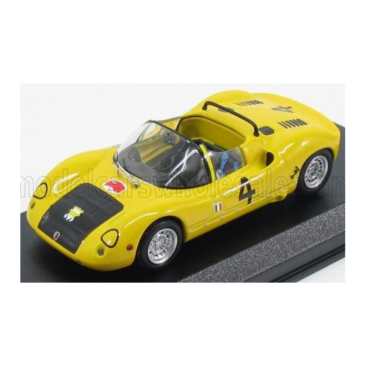 BEST MODEL FIAT ABARTH 1000SP SPIDER N 4 BASSANO-MONTEGRAPPA 1970 M.BALDO - YELLOW BLACK 1/43
