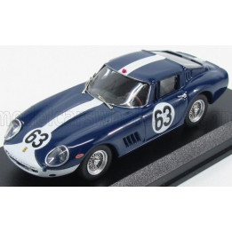 BEST MODEL FERRARI 275 GTB/4 COUPE N 63 SPA 1967 VESTEY - GASPAR - BLUE WHITE 1/43