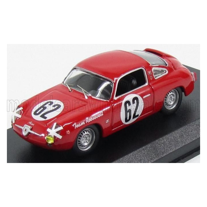 BEST MODEL FIAT 750 ABARTH N 62 12h SEBRING 1959 CUSSINI - CATTINI - RED 1/43