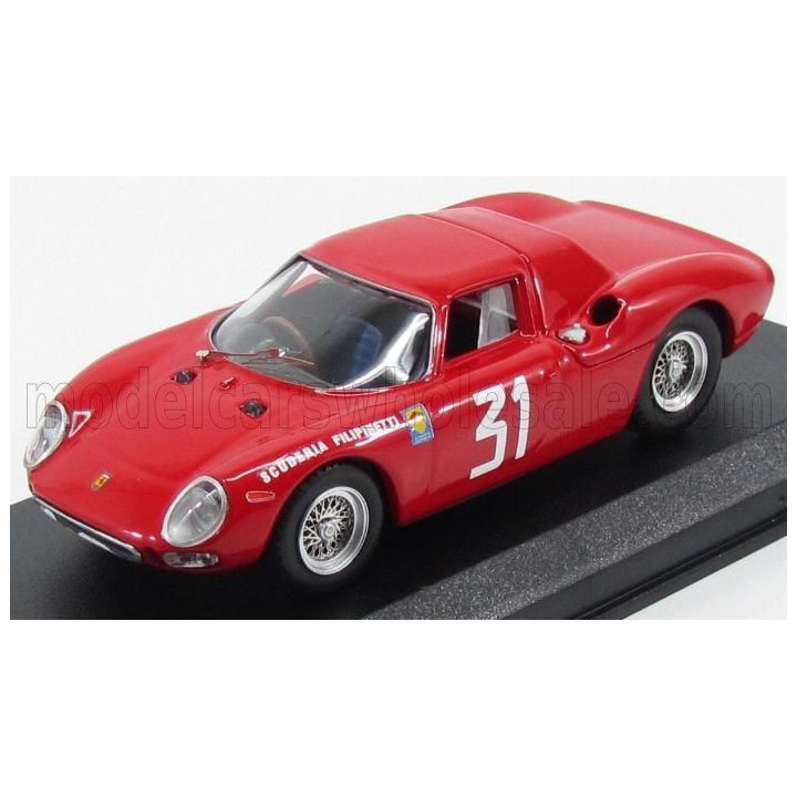 BEST MODEL FERRARI 250LM COUPE N 31 WINNER MONZA 1964 N.VACCARELLA - RED 1/43